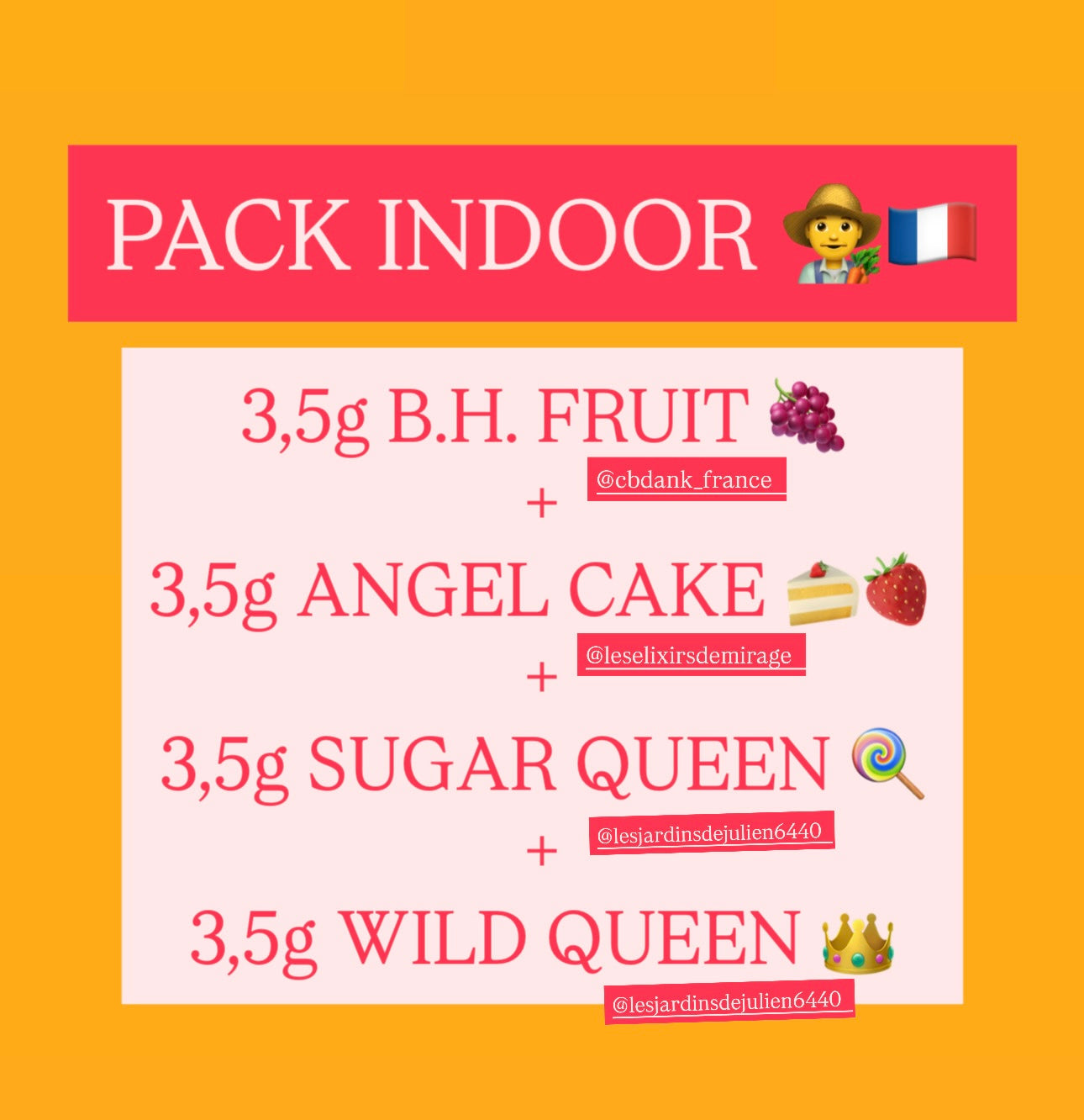 PACK INDOOR 🇫🇷 - 4 x 3,5g