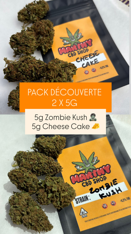 Pack Découverte - 5g Zombie Kush 🧟‍♂️ + 5g CheeseCake 🧀
