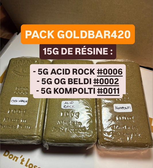 PACK GOLDBAR420 - 3x5g - Résines Marocaines ⛰️🇲🇦